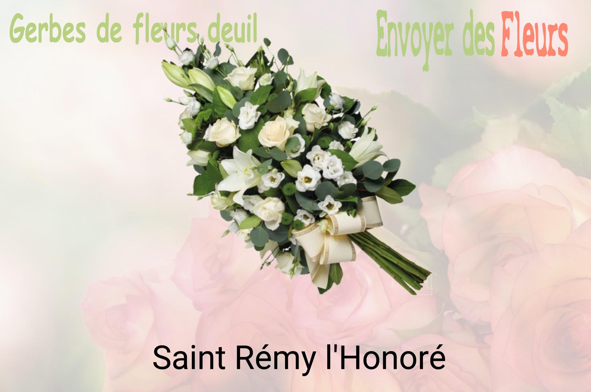 Gerbe de fleurs de deuil livrée à Saint-Rémy-l'Honoré